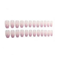 24 Pcs Flame Nail Patch Jelly Pink Purple Decals