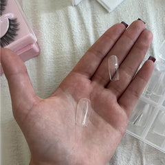 120pcs Matte Clear Soft Gel Nail Tips Medium Square False Nail Tips