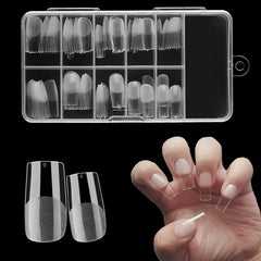 120pcs Matte Clear Soft Gel Nail Tips Medium Square False Nail Tips