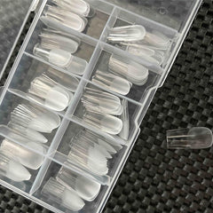 120pcs Matte Clear Soft Gel Nail Tips Medium Square False Nail Tips