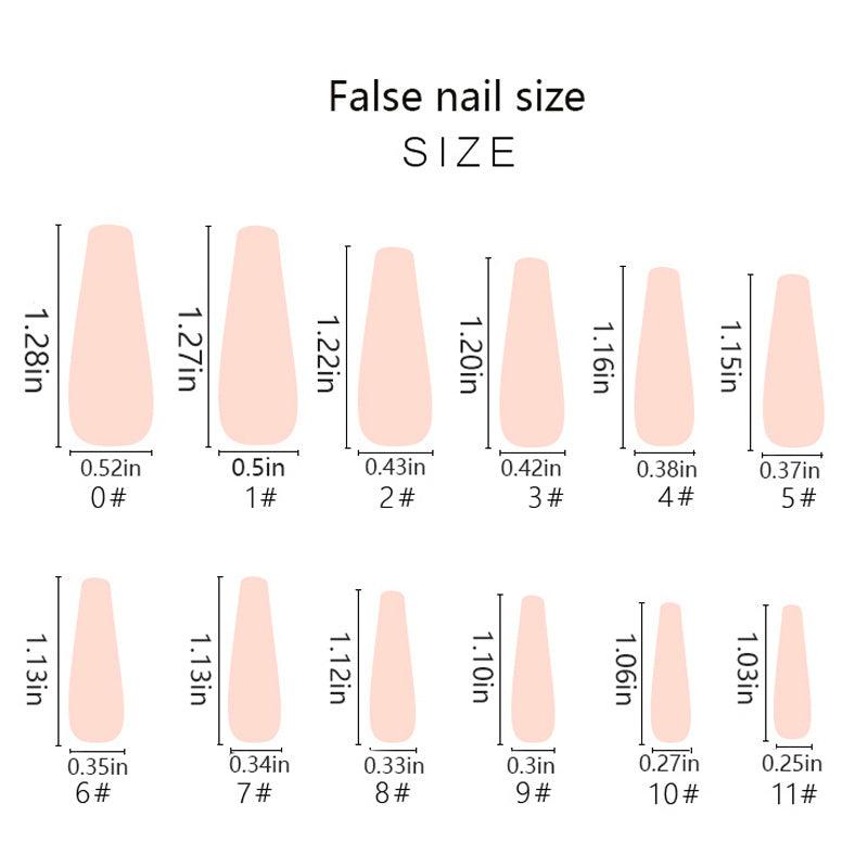Y2K JIARUO 24pcs Press On Nail False Nails Half Moon Edge Nail Enhancement