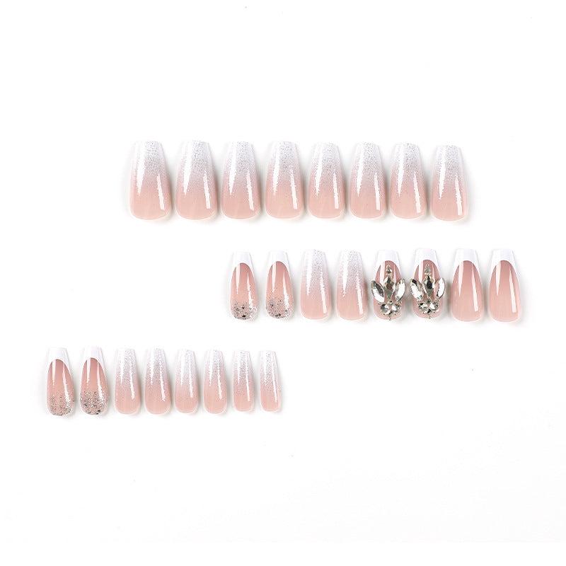 Y2K JIARUO 24pcs Press On Nail False Nails Half Moon Edge Nail Enhancement