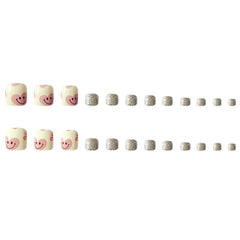 Glitter Smiling Toenail Sticker - Removable Toenail Patches