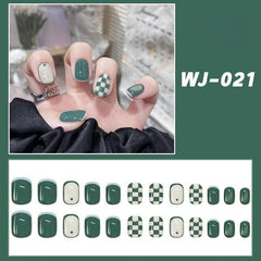 24 pcs Butterfly Nail Patch with Jelly Glue and Polishing Strip