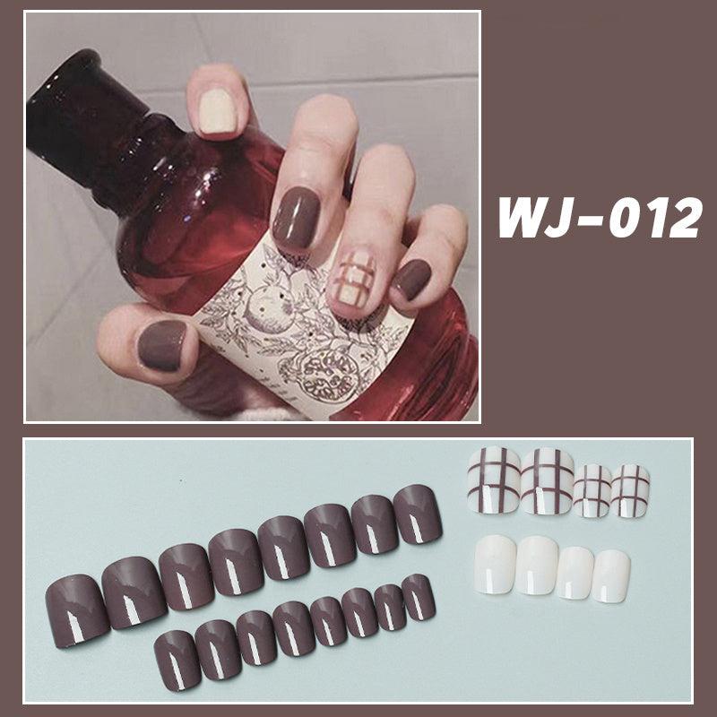 24 pcs Butterfly Nail Patch with Jelly Glue and Polishing Strip
