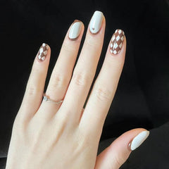 24 pcs Butterfly Nail Patch with Jelly Glue and Polishing Strip
