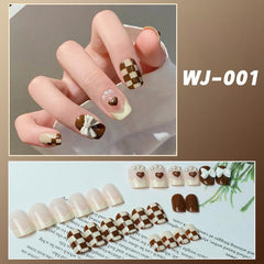 24 pcs Butterfly Nail Patch with Jelly Glue and Polishing Strip
