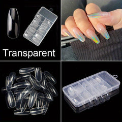 100 pcs Clear Ballet Nail Tips Long Coffin Press On Nails