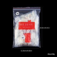 500pcs Soft Gel Nail Tips Natural Clear Acrylic Nail Tips Medium Stiletto Shaped