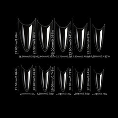 500pcs Soft Gel Nail Tips Natural Clear Acrylic Nail Tips Medium Stiletto Shaped