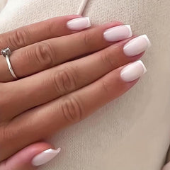96pcs Mixed Nude/Pink French Tip Press On Nails Set w/ Adhesive Tabs & Nail File
