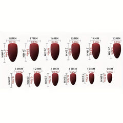 24pcs Glitter Cat Eye Press On Nails Full Coverage Gradient