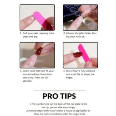 24 pcs Square French Tip Press On Nails Full Cover Artificial Nails