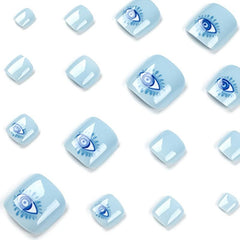 Evil Eye Press On Toenails False Toe Nails
