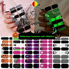 Glow In The Dark Nail Wraps 16pcs Luminous Nail Decals Adhesive Nail Stickers
