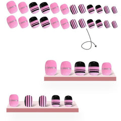 Y2K Ballerina False Nails Set Pink Glitter Art Tips