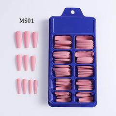 100 pcs Ballerina Press On Nails Long Red Nude Acrylic Tips
