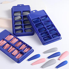 100 pcs Ballerina Press On Nails Long Red Nude Acrylic Tips