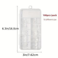 100pcs Clear Soft Gel Nail Tips Pre-shaped False Nails for Manicure DIY