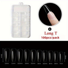 100pcs Clear Soft Gel Nail Tips Pre-shaped False Nails for Manicure DIY