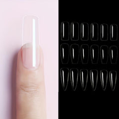 100pcs Clear Soft Gel Nail Tips Pre-shaped False Nails for Manicure DIY