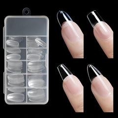 100pcs Clear Soft Gel Nail Tips Pre-shaped False Nails for Manicure DIY