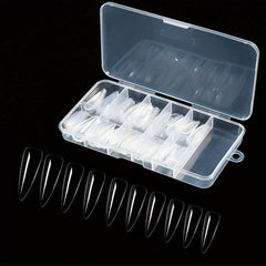 100pcs Clear Soft Gel Nail Tips Pre-shaped False Nails for Manicure DIY