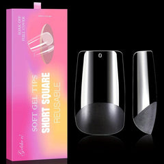 300pcs Soft Gel Nail Tips Matte Acrylic False Nail Tips