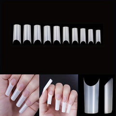 500pcs Soft Gel Nail Tips Pre-shaped False Nail Tips For Nail Extension