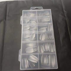 120pcs Matte Clear Acrylic Nail Tips Short Ballet Shaped False Nail Tips