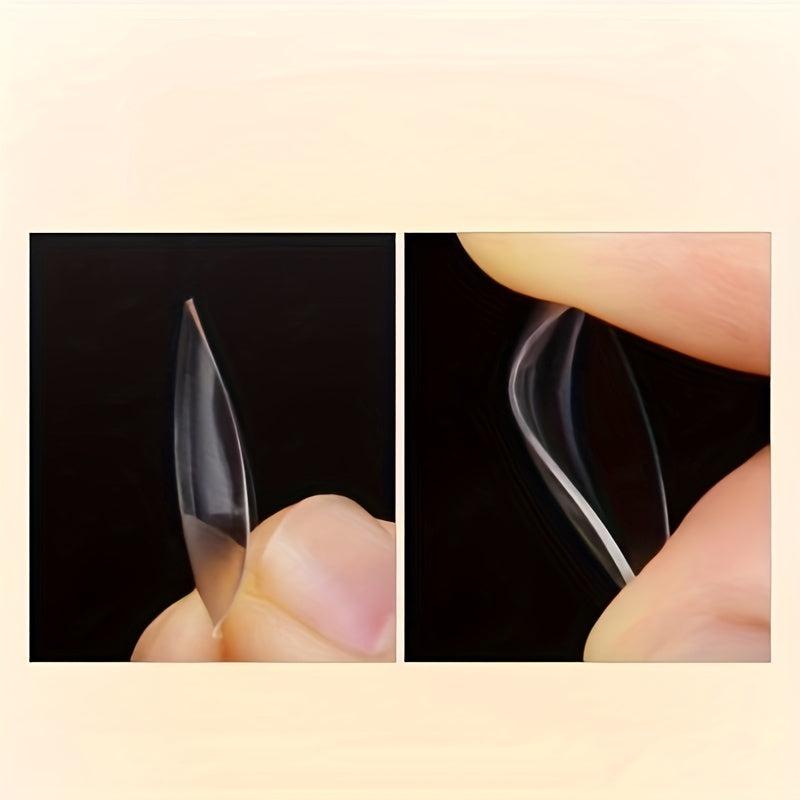 120pcs Matte Clear Acrylic Nail Tips Short Ballet Shaped False Nail Tips