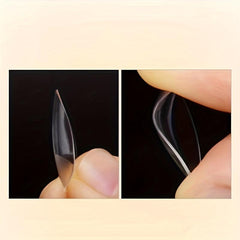 120pcs Matte Clear Acrylic Nail Tips Short Ballet Shaped False Nail Tips