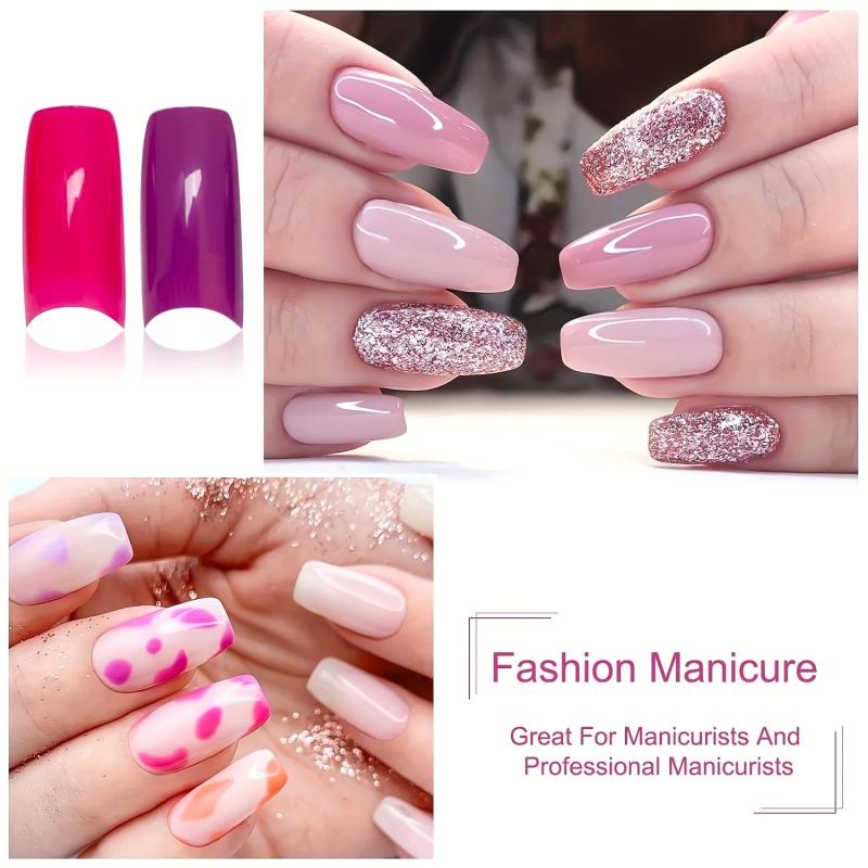 500PCS French Style Acrylic Artificial Nail Tips 10 Sizes for Manicure