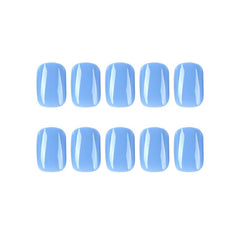 24pcs Short Square False Nails for Daily Wear