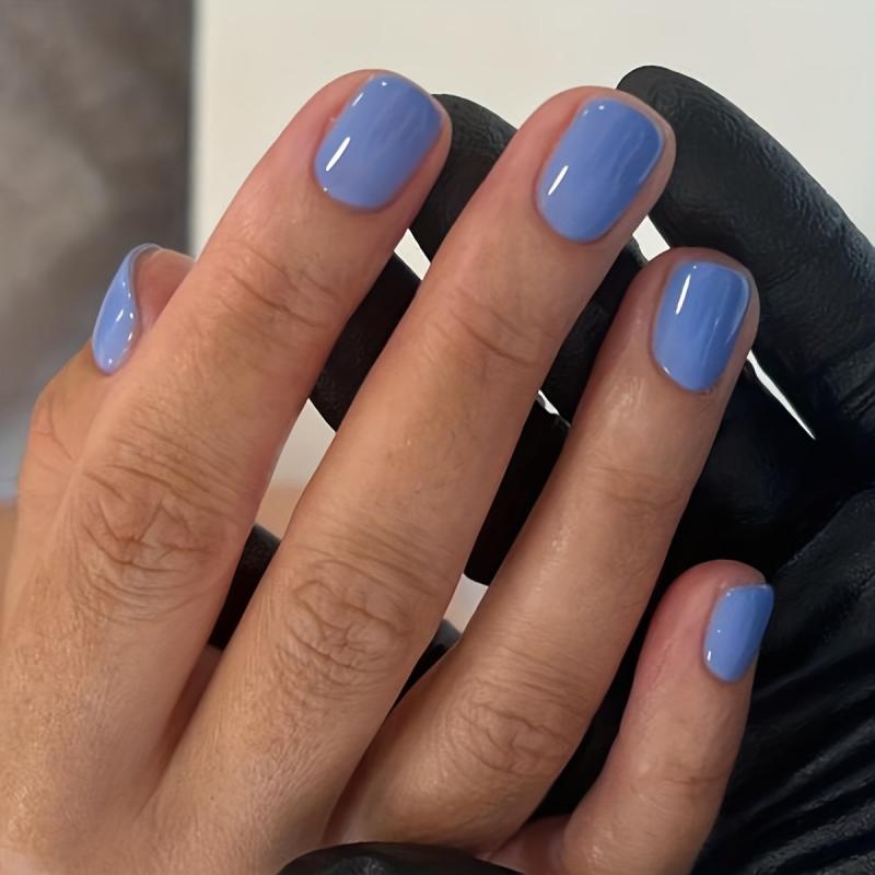 24pcs Short Square False Nails for Daily Wear