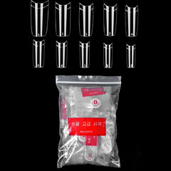 500pcs Clear Acrylic Nail Tips Long Square False Nails