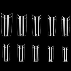 500pcs Clear Acrylic Nail Tips Long Square False Nails