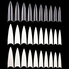 500pcs Soft Gel Nail Tips Clear Acrylic Nail Tips Long Stiletto False Nail Tips