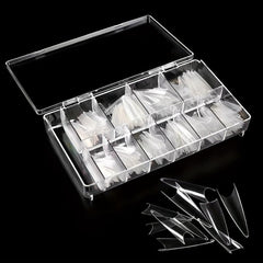 500pcs Soft Gel Nail Tips Clear Acrylic Nail Tips Long Stiletto False Nail Tips