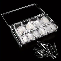 500pcs Soft Gel Nail Tips Clear Acrylic Nail Tips Long Stiletto False Nail Tips