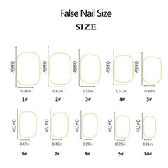 Colorful Squoval Press On Nails for Women and Girls