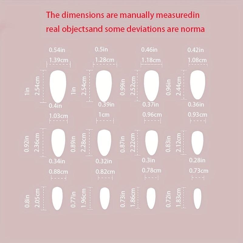 24pcs Glossy Clouds Stiletto Press On Nails French Y2K Style + File