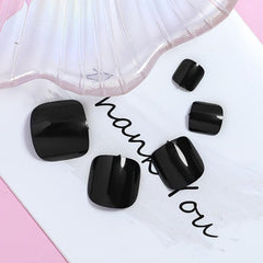 24pcs Glossy False Toenails Sweet & Full Cover Press Ons
