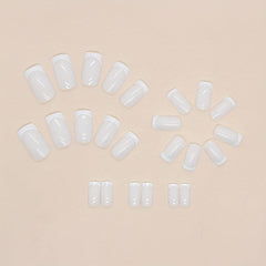 24pcs French Tip Press On Nails Medium Square False Nails for Daily Wear