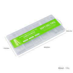 240pcs Clear Acrylic Press On Nails Full Coverage Shapes