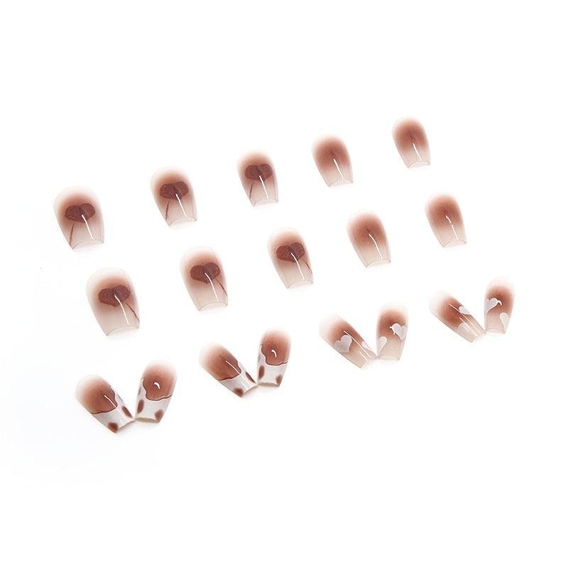 Sparkly Nail Strips Sticker Nails Brown