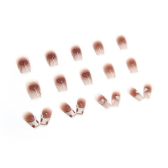 Sparkly Nail Strips Sticker Nails Brown