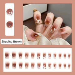Sparkly Nail Strips Sticker Nails Brown