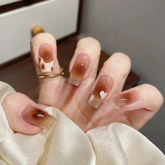 Sparkly Nail Strips Sticker Nails Brown
