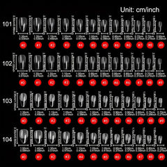 120 pcs Clear Acrylic Nail Tips in Box 10 Sizes DIY Nail Salons